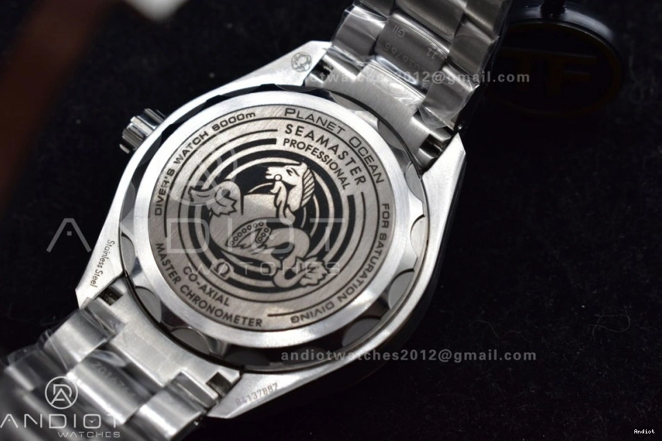 A2824 Seamaster Bracelet Blue Best 1:1 White 6000M Dial Ceramic SS SS TF Deep Ultra Edition on Bezel 0105